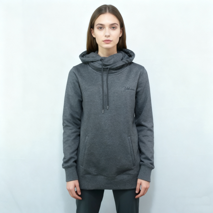 吊牌价90美金 650克重 71%棉抓绒 原旦外矛潮牌V家女款长款卫衣