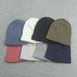吊牌价1500日币 冬日福利 無印的良品男女同款棉质混纺薄款绒线帽