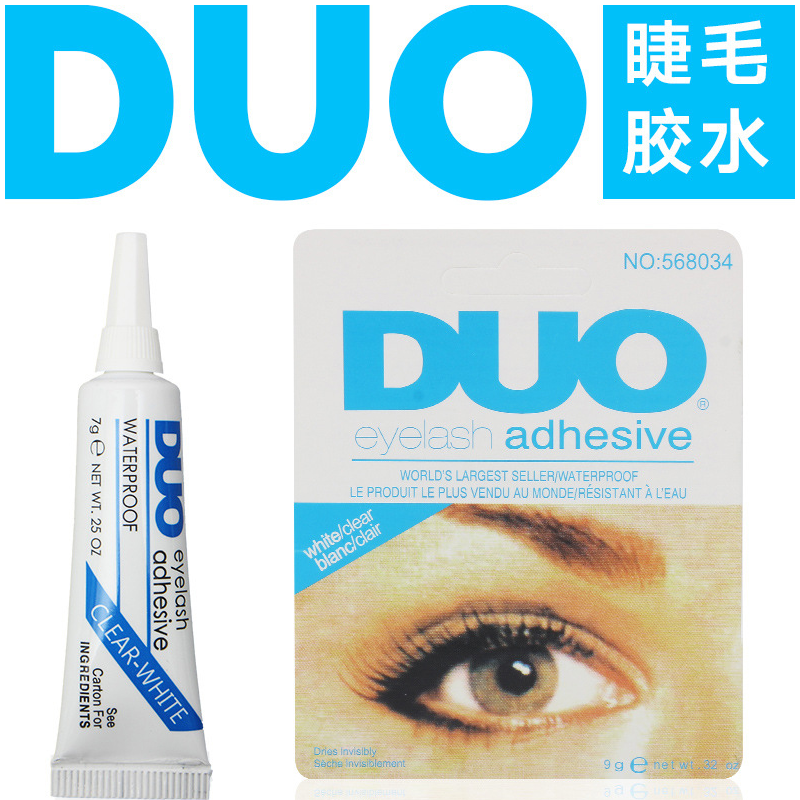 初学者DUO无刺激防过敏防冻白色超粘透明色持久双眼皮假睫毛胶水
