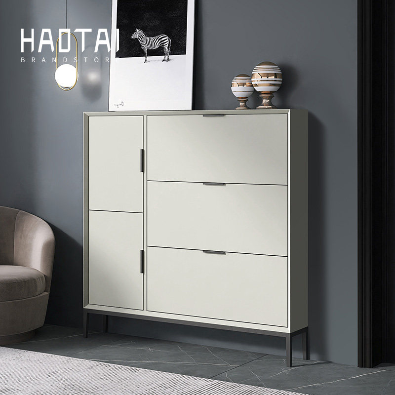 意式极简超薄翻斗鞋柜