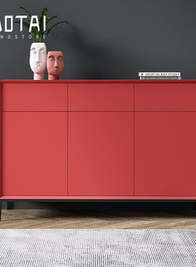 烤漆鞋柜意式极简入户实木家用门口一体现代简约带抽屉收纳玄关柜