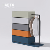 烤漆斗柜意式 极简大容量床尾置物柜实木卧室收纳衣帽架组合隔断