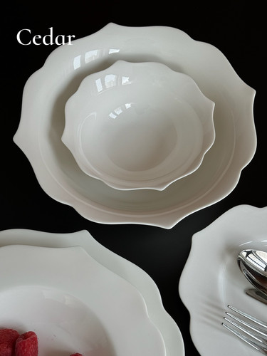 清仓！！！ cedar素色高级感餐盘碗甜点碟整套餐具