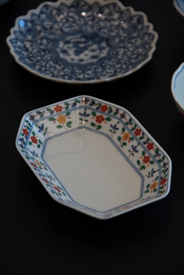 cedar八角盘餐具碎花餐盘陶瓷家用盘子甜点盘高温瓷白瓷果盘