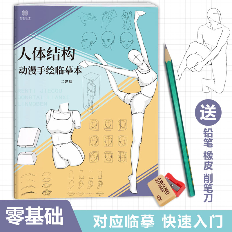 人体结构动漫手绘临摹本 速写新手入门画册 描摹素描本美术画画本
