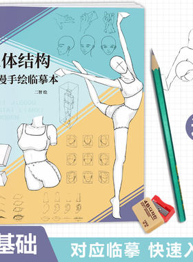 人体结构动漫手绘临摹本 速写新手入门画册 描摹素描本美术画画本