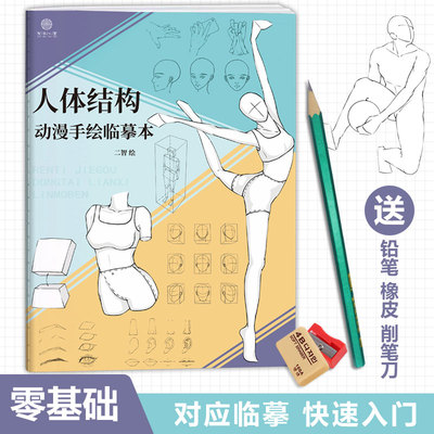 人体结构动漫手绘临摹本 速写新手入门画册 描摹素描本美术画画本
