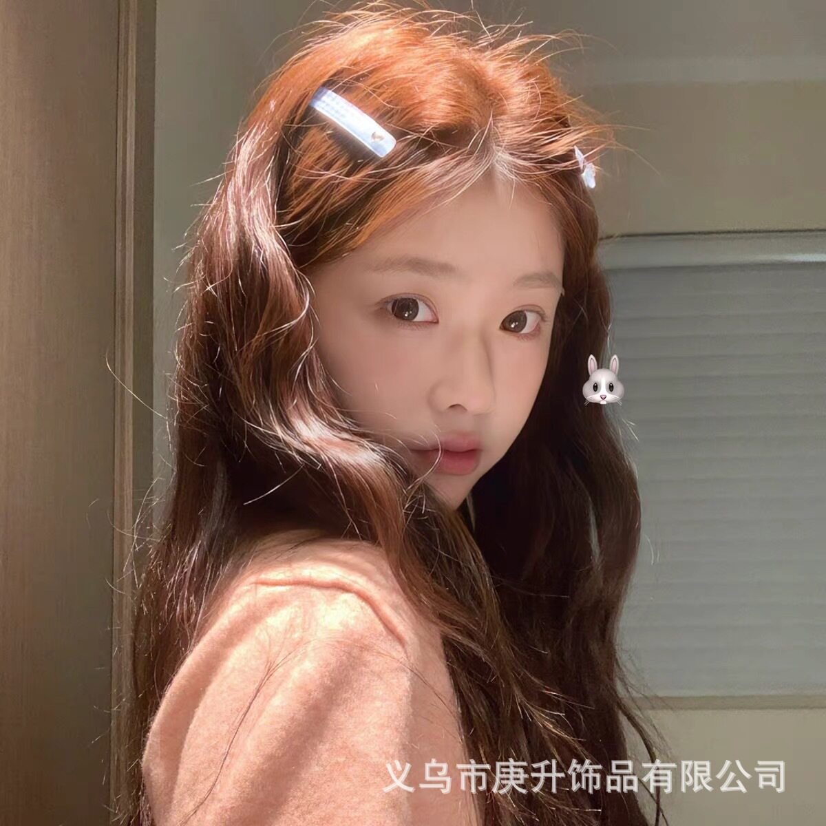 韩国饰品2025新款高级感一字夹甜美韩系格纹简约气质侧边夹子发饰图片