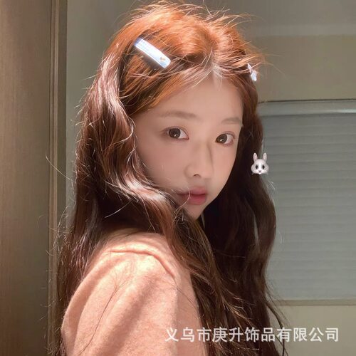 韩国饰品2025新款高级感一字夹甜美韩系格纹简约气质侧边夹子发饰