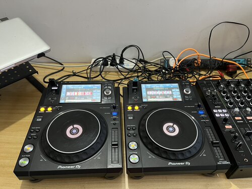 pioneer 先锋XDJ1000MK2打碟机一对 触屏 彩色波纹 Rekordbox