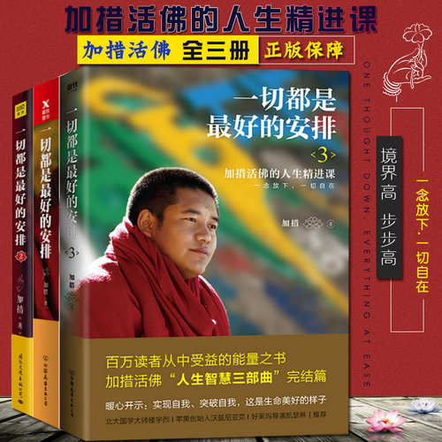 正版现货 一切都是最好的安排1+2+3 加措活佛 人生加持与开示佛学正能量宗教哲学心理学成功励志书逆境中觉醒 八万四千问 次第花开