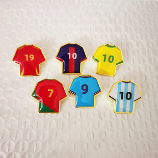 世界杯饰足球衣钥匙扣 内马尔C罗姆巴佩欧洲足球俱乐部巴西小挂件