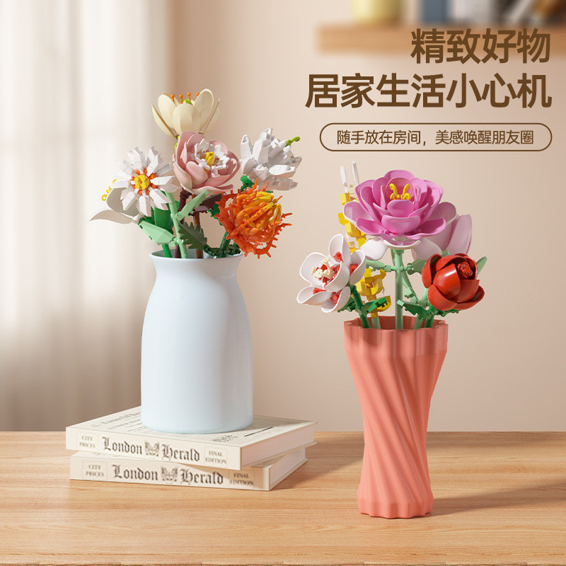 乐高仿真花束拼装玩具