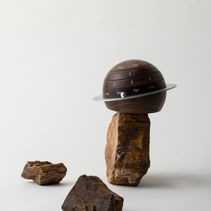 木质复古日系地球日历