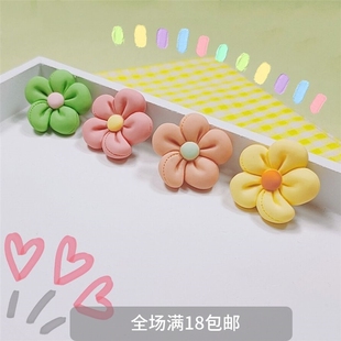 送你一朵小红花发夹泫雅彩色小花胸针少女心花朵毛衣书包配饰