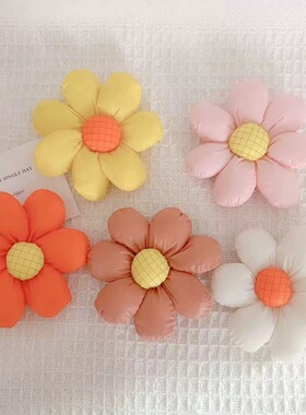 充棉七瓣花立体女童胸针太阳花花朵配件服饰箱包配饰花花艺
