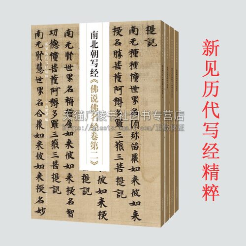 新见历代写经精粹全4册 北宋金光明经残卷 敦煌藏经洞唐代写经集 维摩诘所说经 南北朝写经佛说佛名经卷第二 书法赏析书籍字帖临摹 - 封面