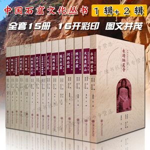 中国石窟文化丛书1辑第2辑全套15册云冈石窟麦积山炳灵寺青州佛造像河西吐鲁番石窟大足石刻洞窟壁画文物考古佛教人物造像鉴赏书籍