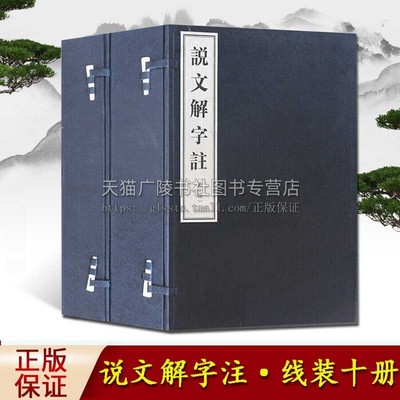 说文解字注 二函十册宣纸线装 中国汉字古文字学国学经典字集注解许慎汉字字形考究字源字体来源研究收藏鉴赏书籍 中州古籍出版