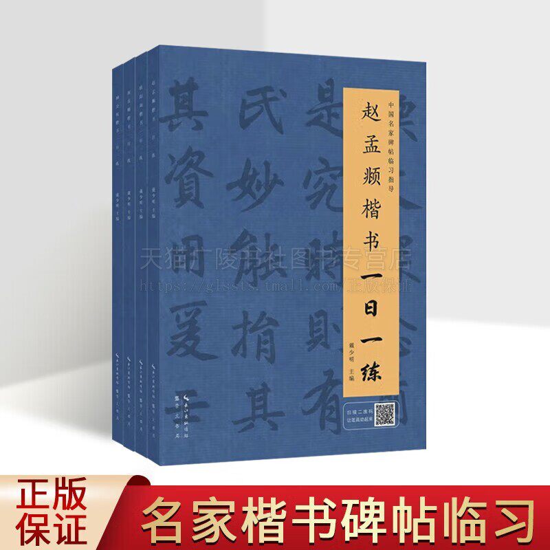 中国名家碑帖临习指导楷书一日一练(共4册)欧阳询 颜真卿 柳公权 赵孟頫俯 附行笔动态图戴少明一课楷书书法初学者入门书籍