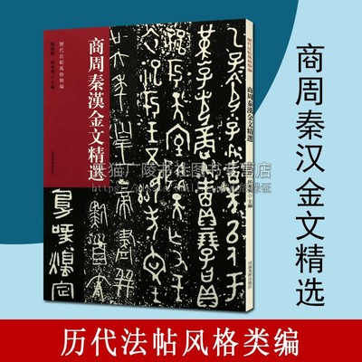 商周秦汉金文精选 历代法帖风格类编 古文字研究篆书青铜器铭文钟鼎文甲骨文毛笔书法字帖技法临摹鉴赏范本书籍 河南美术出版社