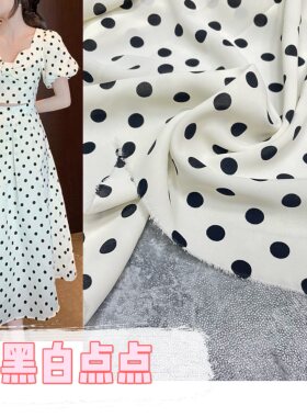 高档印花雪纺服装布料复古