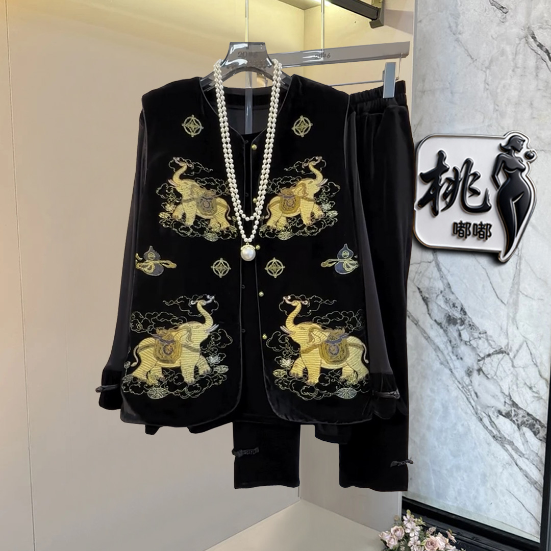 新中式国风特大码胖mm国风女装