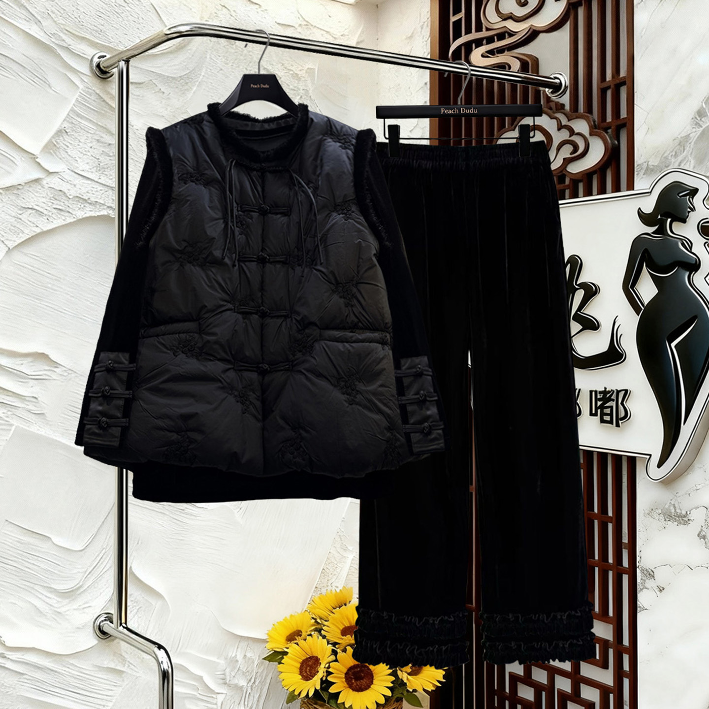 新中式国风特大码胖mm国风女装