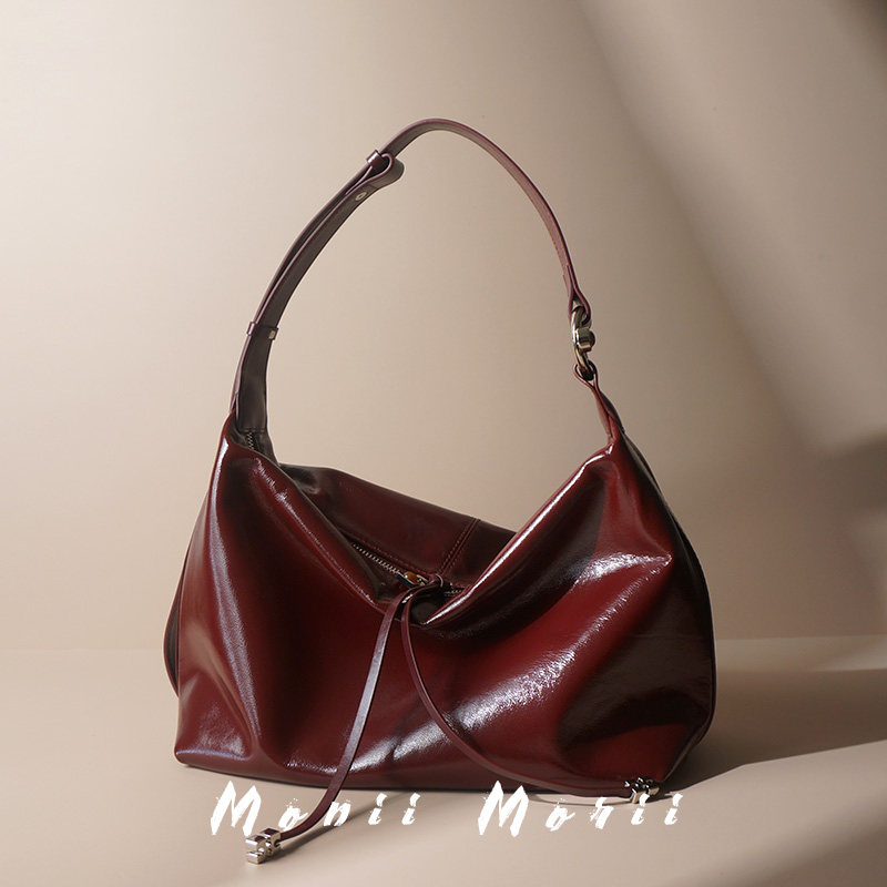 怪兽君包包2025新款复古真皮饺子包单肩托特包可斜挎高级感油蜡皮,箱包皮具/热销女包/男包,腋下包,淘宝优惠券,粉丝福利购,淘宝优惠卷