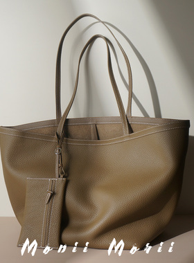 怪兽君2025新款真皮托特包通勤高级单肩包大容量女包包头层牛皮潮