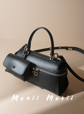 怪兽君小众设计真皮小方包时尚斜挎小包牛皮手提包单肩包小巧精致