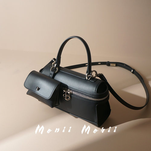 怪兽君真皮小方包时尚新颖斜挎包