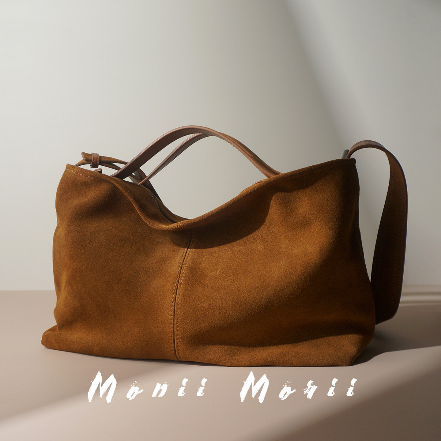 怪兽君包包秋冬新款真皮托特包通勤磨砂单肩包慵懒风斜挎包大容量,箱包皮具/热销女包/男包,托特包,淘宝优惠券,粉丝福利购,淘宝优惠卷