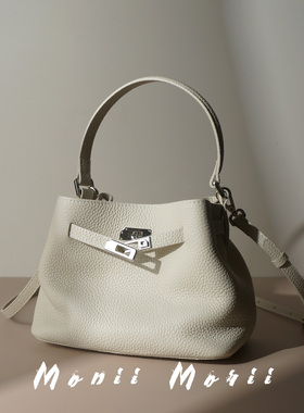 怪兽君包包2026新款水桶包真皮手拎包头层牛皮斜挎包小包包时尚潮