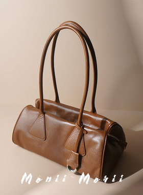 怪兽君小众法式头层牛皮腋下包真皮单肩包时尚手提包女包包高级感