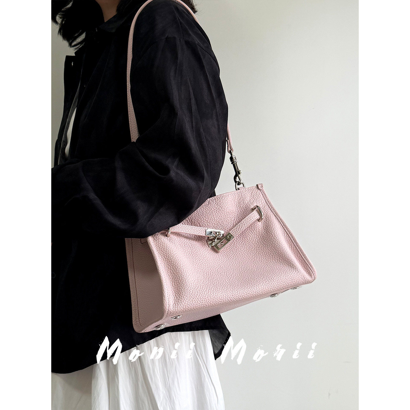 怪兽君2026新款真皮单肩包时尚凯莉包头层牛皮斜挎包通勤百搭女包