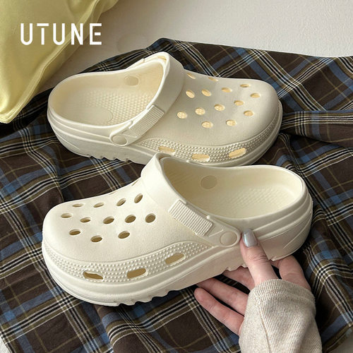 优调UTUNE踩屎感洞洞鞋EVA软底