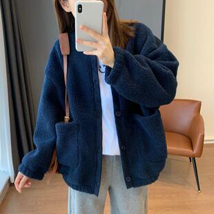 仿羊羔毛外套女装秋冬2025新款高级感超好看摇粒绒保暖棒球服