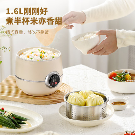 110V伏美国日本加拿大中国台湾迷你小型电饭煲汤煮粥米饭锅1.6L