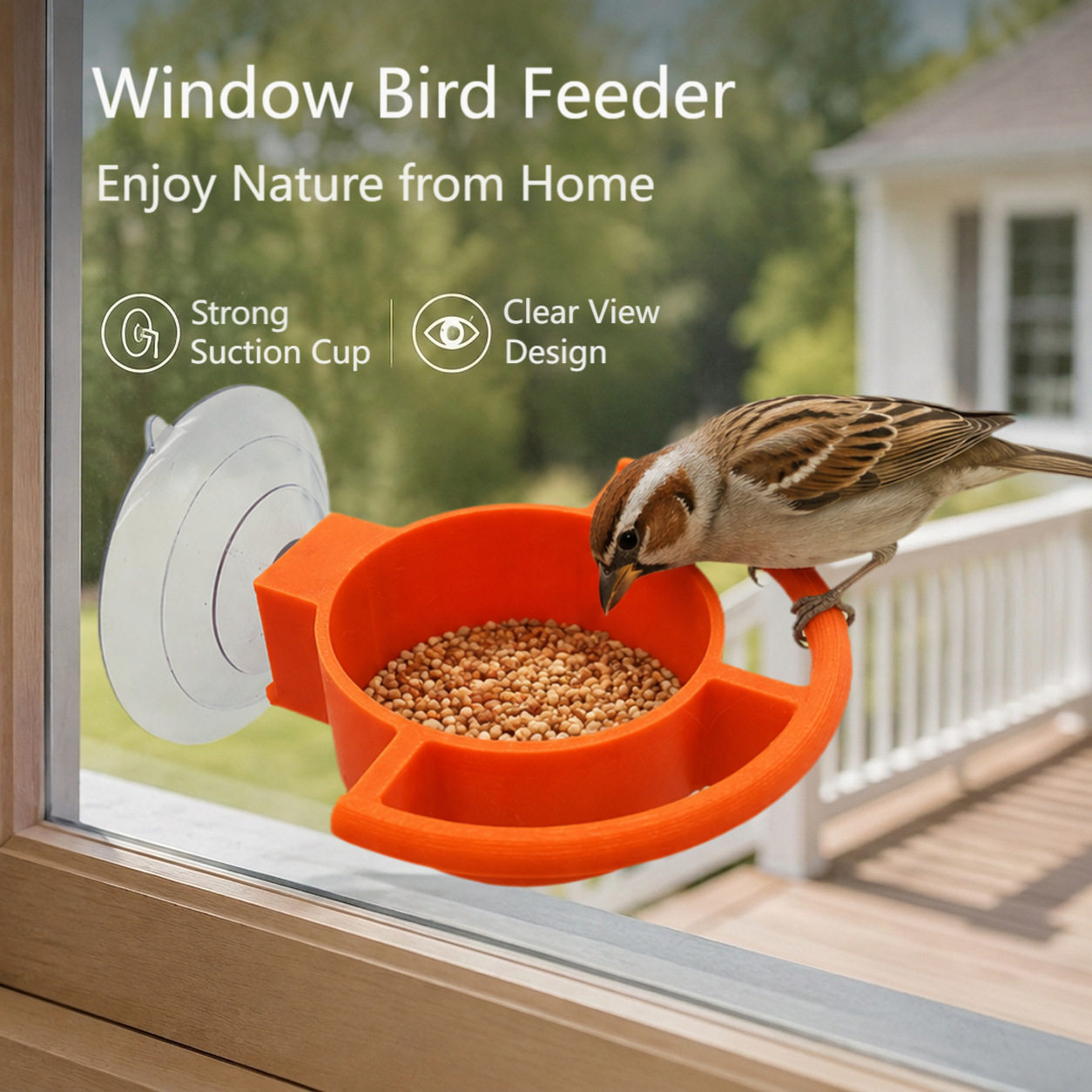 跨境Bird Feeder Window Suction Cup Holder鸟类喂食器吸盘支架