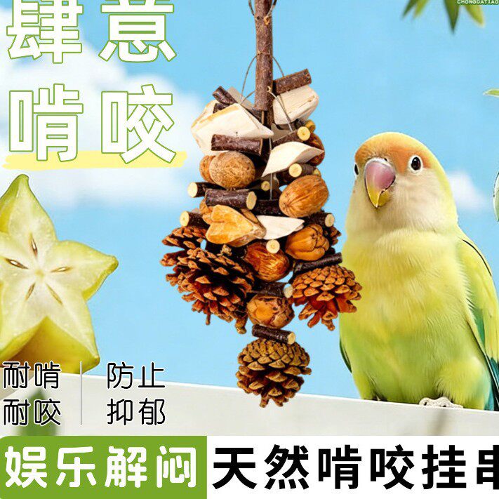 鹦鹉玩具啃咬玩具训练磨牙解闷攀爬和尚玄凤鹦鹉玩具用品跨境ZR