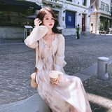 法式吊带连衣裙女2025早春秋新款今年流行碎花裙防晒衫，女装连衣裙，浙宝186