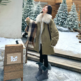 手发主推秋冬新款中长款加厚毛毛派克服8162p290k458内里可脱卸，女装派克服，浙宝186