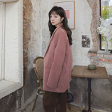 春新款宽松灯芯绒西装外套女装休闲百搭显瘦上衣，女装西装，韩秀