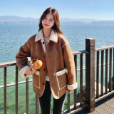 现货两面穿加厚羊羔外套8051p195k298，女装皮草，浙宝186