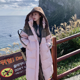 现货秋冬撞色拼接连帽加厚羽绒服2507p300k528，女装羽绒服，浙宝186