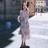 法式吊带连衣裙女2025早春秋新款今年流行碎花裙防晒衫，女装连衣裙，浙宝186