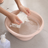 可折叠硅胶脸盆厨房洗菜盆小水盆洗衣盆宝宝洗屁屁面盆旅行便携盆