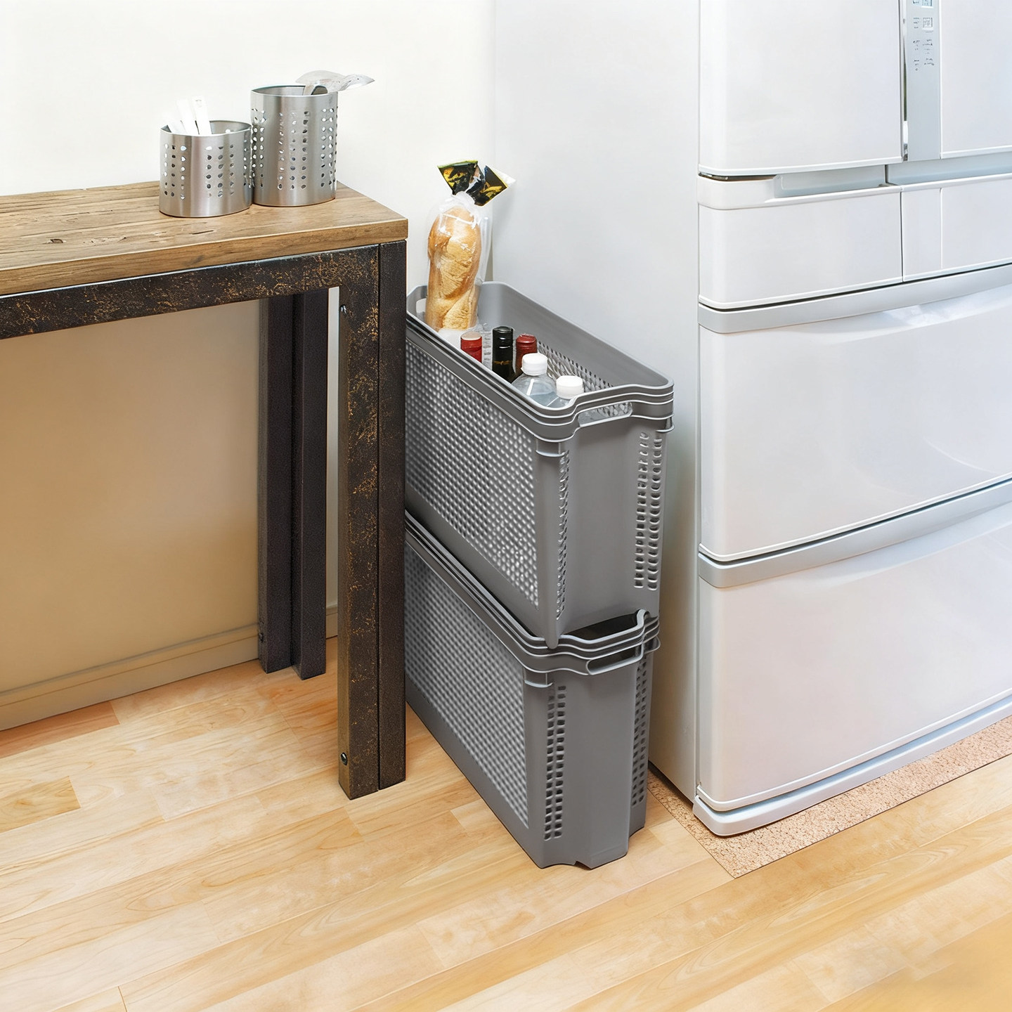 加深窄缝收纳筐加厚厨房塑料筐子