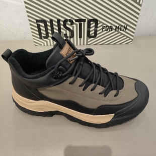 大东加绒男鞋2025年冬季新款加绒男士户外工装鞋男款棉鞋6061